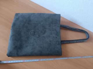 Bolso Tote Gris Efecto Ante