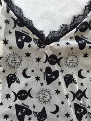 Top encaje Animosa estampado místico Talla L