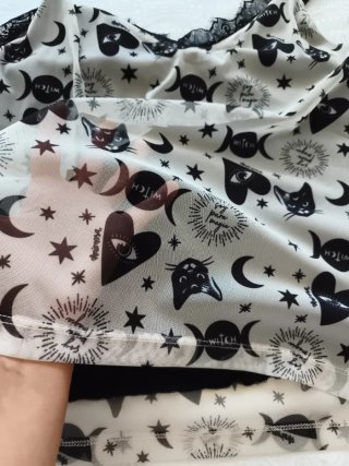 Top encaje Animosa estampado místico Talla L