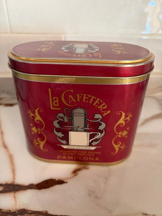 Caja Lata Metálica La Cafetera vintage