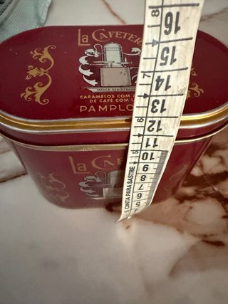 Caja Lata Metálica La Cafetera vintage