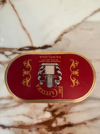 Caja Lata Metálica La Cafetera vintage