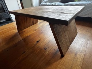 Mesa de centro madera maciza rústica