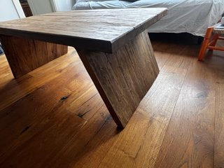 Mesa de centro madera maciza rústica