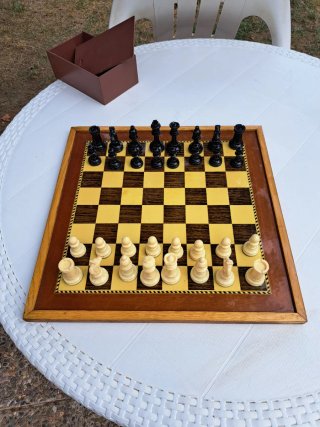 Tablero de ajedrez de madera