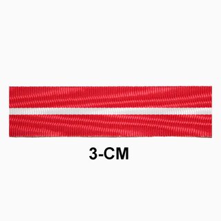 Cinta de Medalla 3 cm Roja y Blanca
