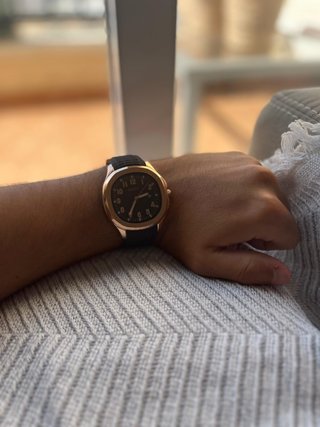 Reloj Seiko Mod –Aquanaut, Dial Negro y oro rosa
