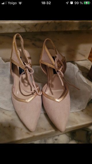 zapatos tacon nude nuevos