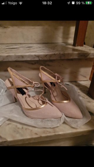 zapatos tacon nude nuevos