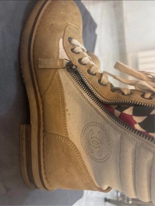 Botines Chanel Talla 39 Beige/Multicolor