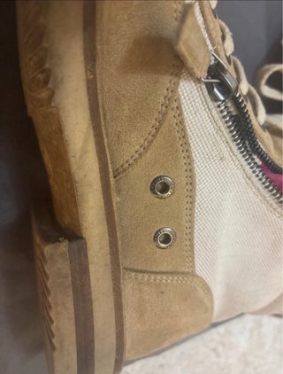 Botines Chanel Talla 39 Beige/Multicolor