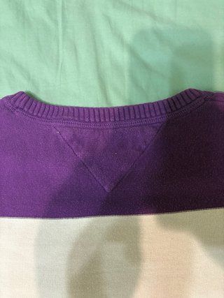 Jersey Tommy Hilfiger Rayas Morado Blanco