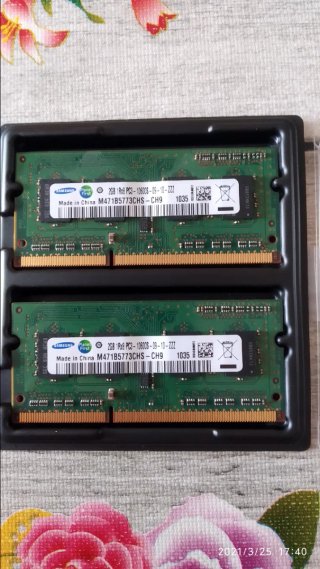 2x Samsung 2GB DDR3 RAM PC3-10600S