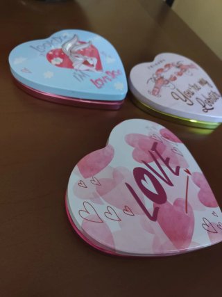 Cajas metálicas corazón