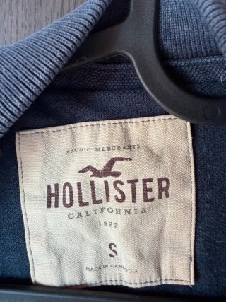 Polo Hollister Marino Logo Bordado Talla S