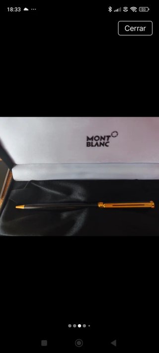 Bolígrafo Montblanc Negro y Dorado