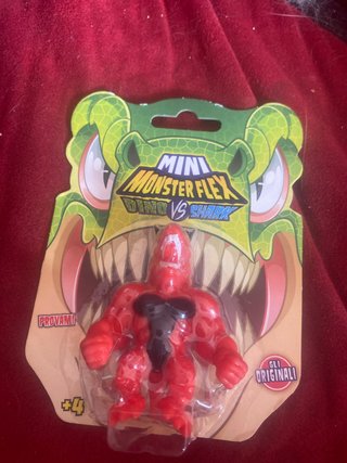 Mini Monster Flex Dino vs Shark Rojo