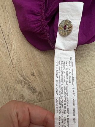 Vestido Zara Morado Ruched Botones