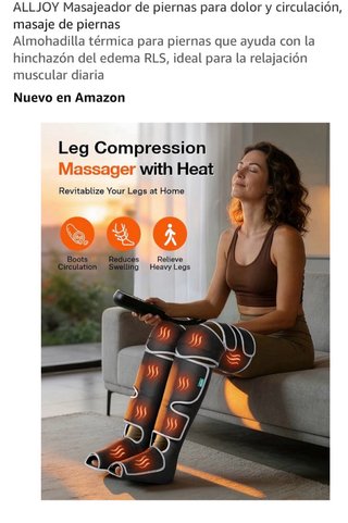 Masajeador Piernas ALLJOY Presoterapia Calor