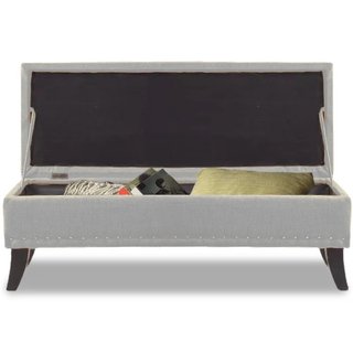 Pouf Banco Contenedor en Lino Rectangular Suave Am