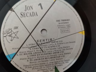 Jon Secada – Sentir – LP vinilo 1992