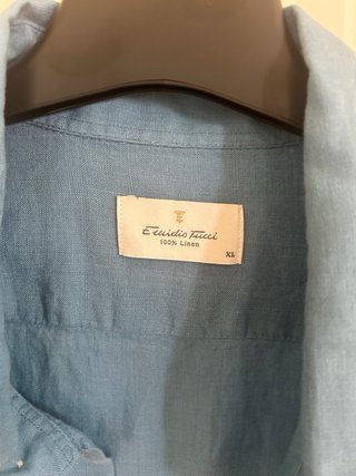 Camisa Emilio Tucci Azul Talla XL con etiqueta