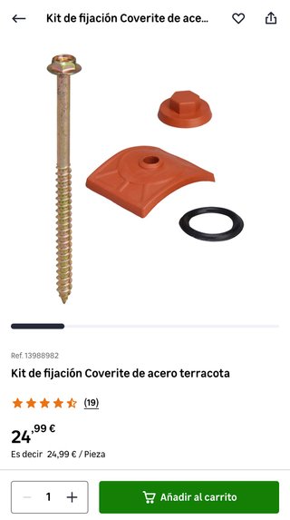 Kit fijación Coverite 50 piezas teja  Yo tengo 10