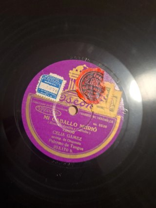 Disco gramófono Tango Celia Gámez 1931