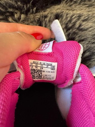 Zapatillas Adidas Blancas y Rosas Talla 24