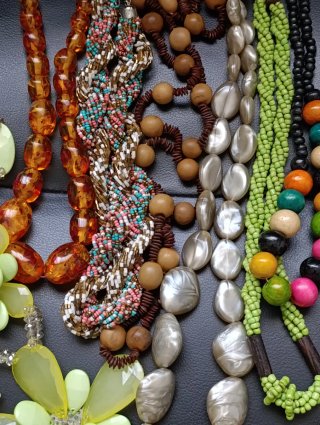Lote 10 collares vintage bisutería