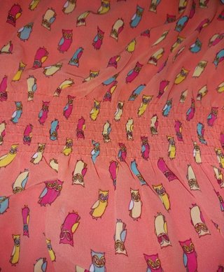 Vestido gasa estampado búhos talla L