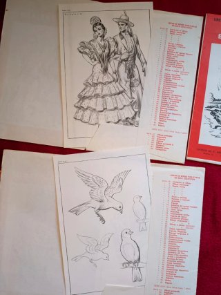 Lote 9 Carpetas Dibujo Artístico Emilio Freixas