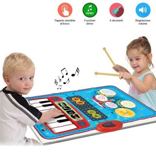 Tappeto Musicale Da Pavimento O Tavolo 70x45cm Mus
