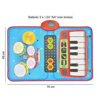 Tappeto Musicale Da Pavimento O Tavolo 70x45cm Mus