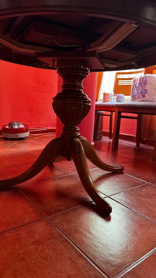 Mesa de comedor extensible de madera