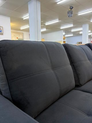 Sofá chaise longue terciopelo negro