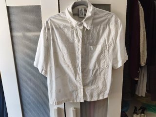 Camisa COLLUSION blanca bordada