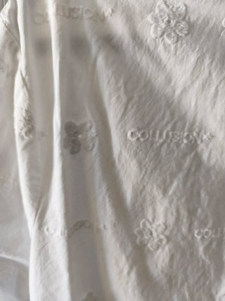 Camisa COLLUSION blanca bordada