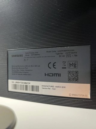 Monitor Samsung Curvo Negro