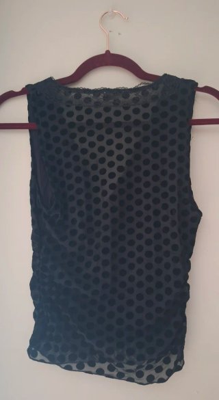 Camiseta transparente de lunares