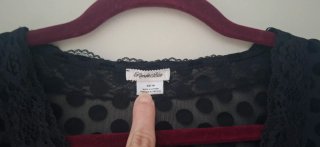 Camiseta transparente de lunares