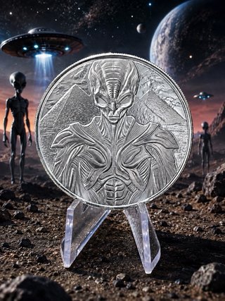 Moneda Plata Alien Samoa 2015 1 Onza