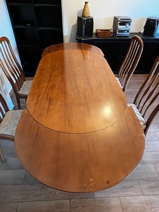 Mesa comedor extensible madera