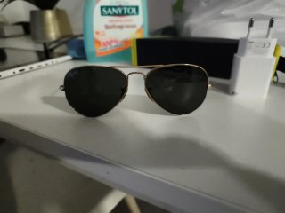 Gafas Ray-Ban Aviator Originales Doradas Negras