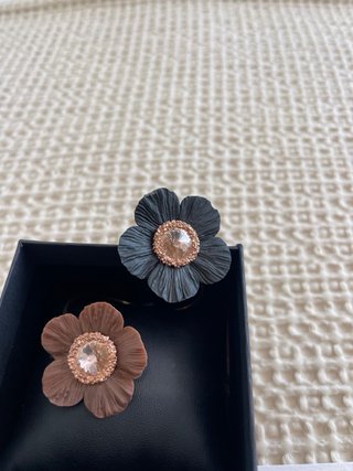 Brazalete Le Touquet Anémona Negro y Marrón