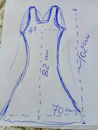 Vestido Burberry Azul y Blanco