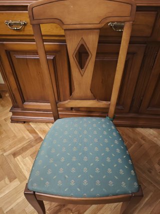 Sillas de salón madera y tapizado