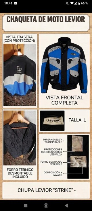 Chaqueta Moto Levior Strike Talla L
