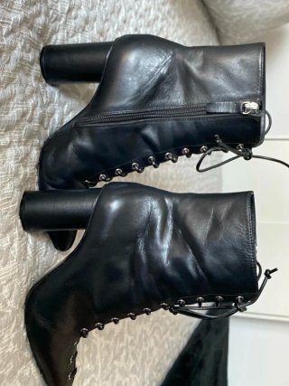 Botines Zara Negros con Cordones
