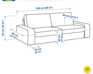Sofá KIVIK 3 plazas IKEA gris